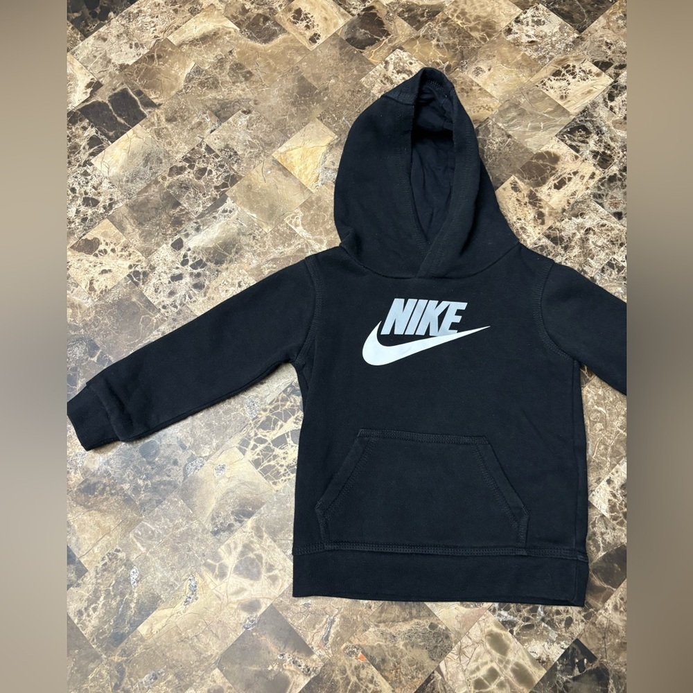Nike Kids Black and Gray Logo Hoodie unisex 24 months